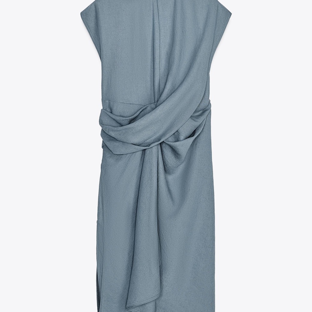 Zara Asymmetrical Blue Women's Dress